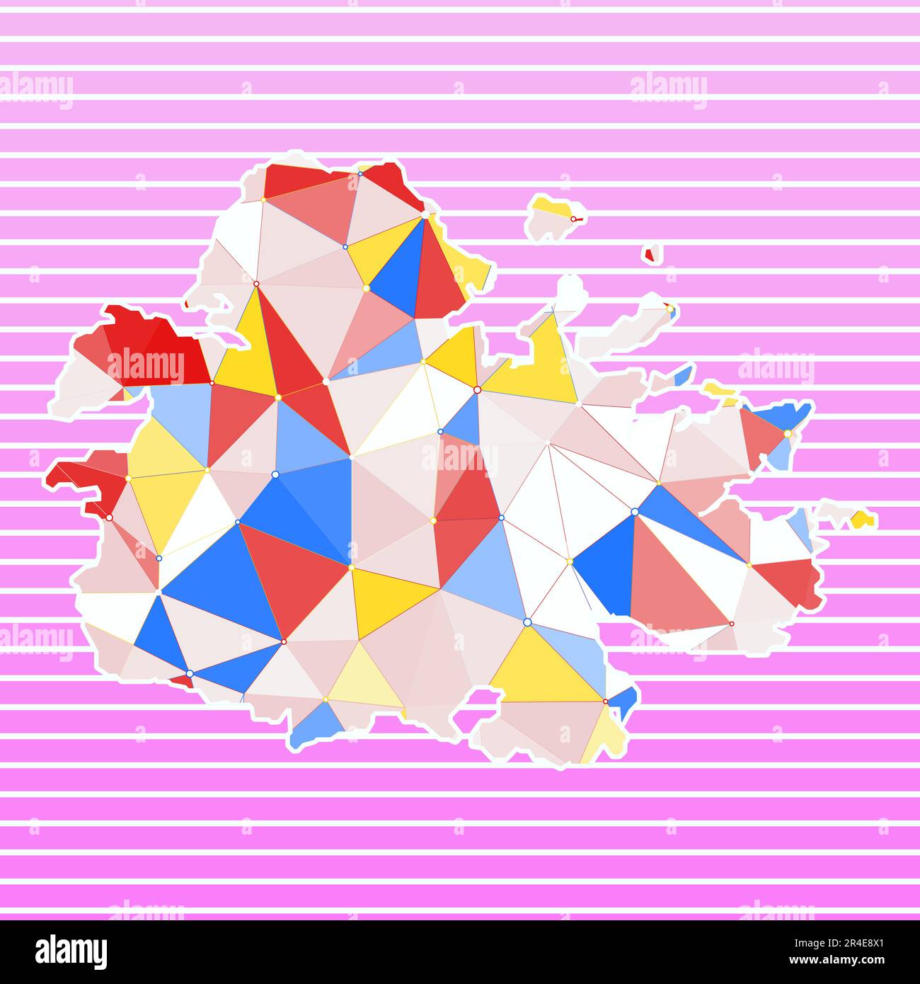 Antigua vector illustration. Antigua design on gradient stripes background. Technology, internet, network, telecommunication concept. Cool vector illu Stock Vector