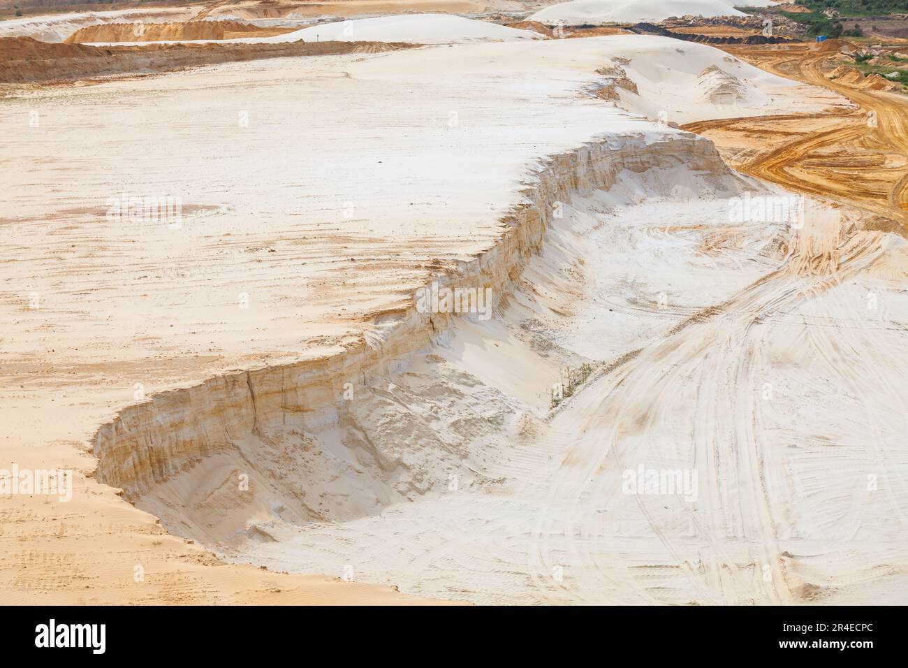White sand quarry openpit extraction Stock Photo Alamy