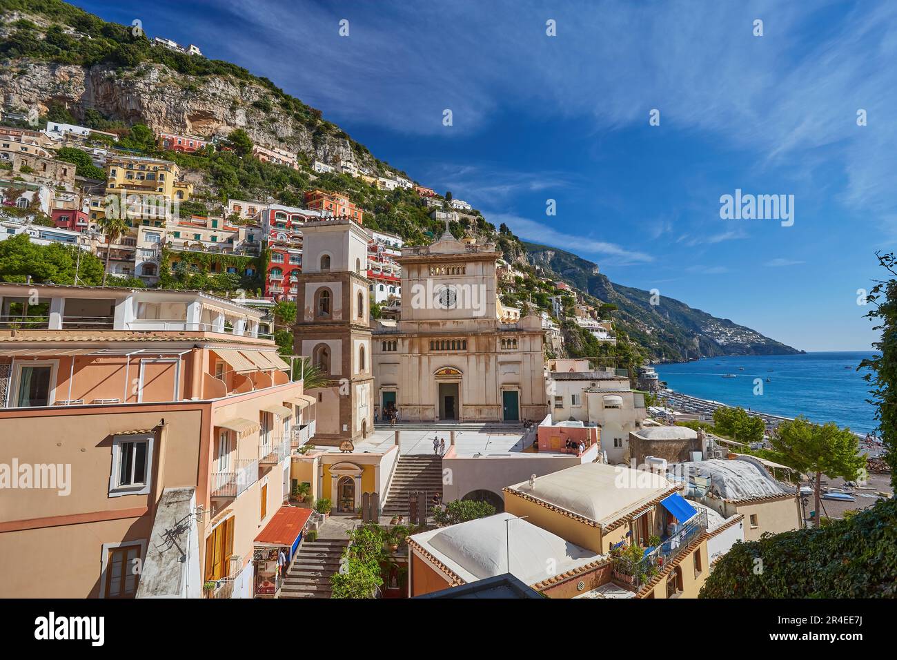 Beautiful view of Positano city in Amalfi Coast, Italy Stock Photo - Alamy