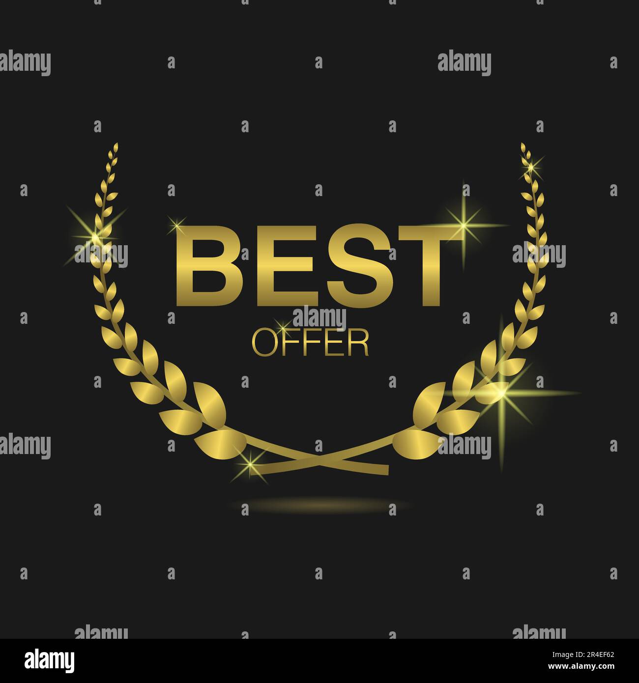 Best offer golden laurel wreath vector label Stock Vector Image & Art ...