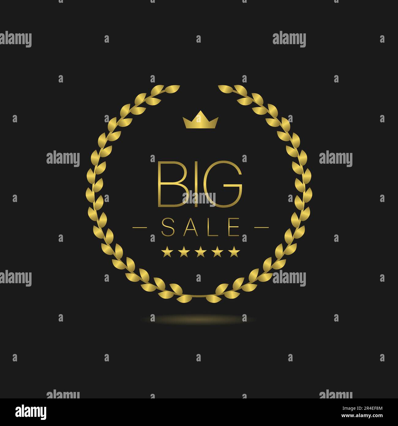 Big sale golden laurel wreath vector label Stock Vector Image & Art - Alamy
