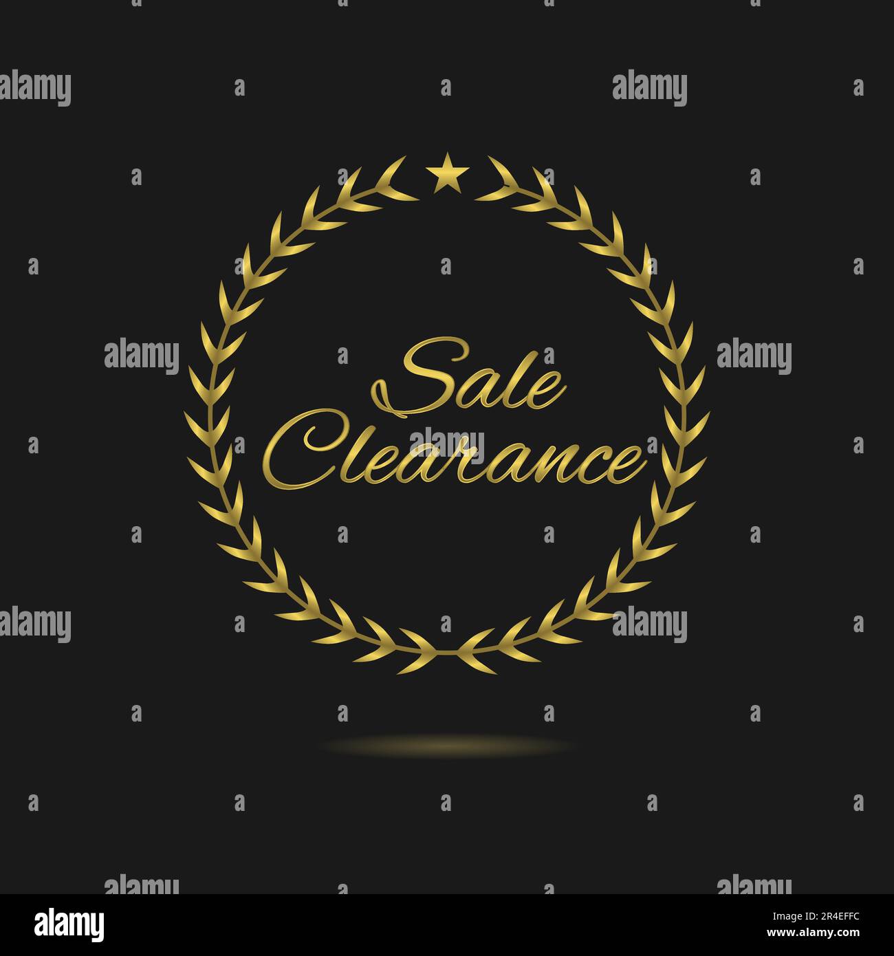 Sale clearance Golden laurel wreath vector label Stock Vector Image ...