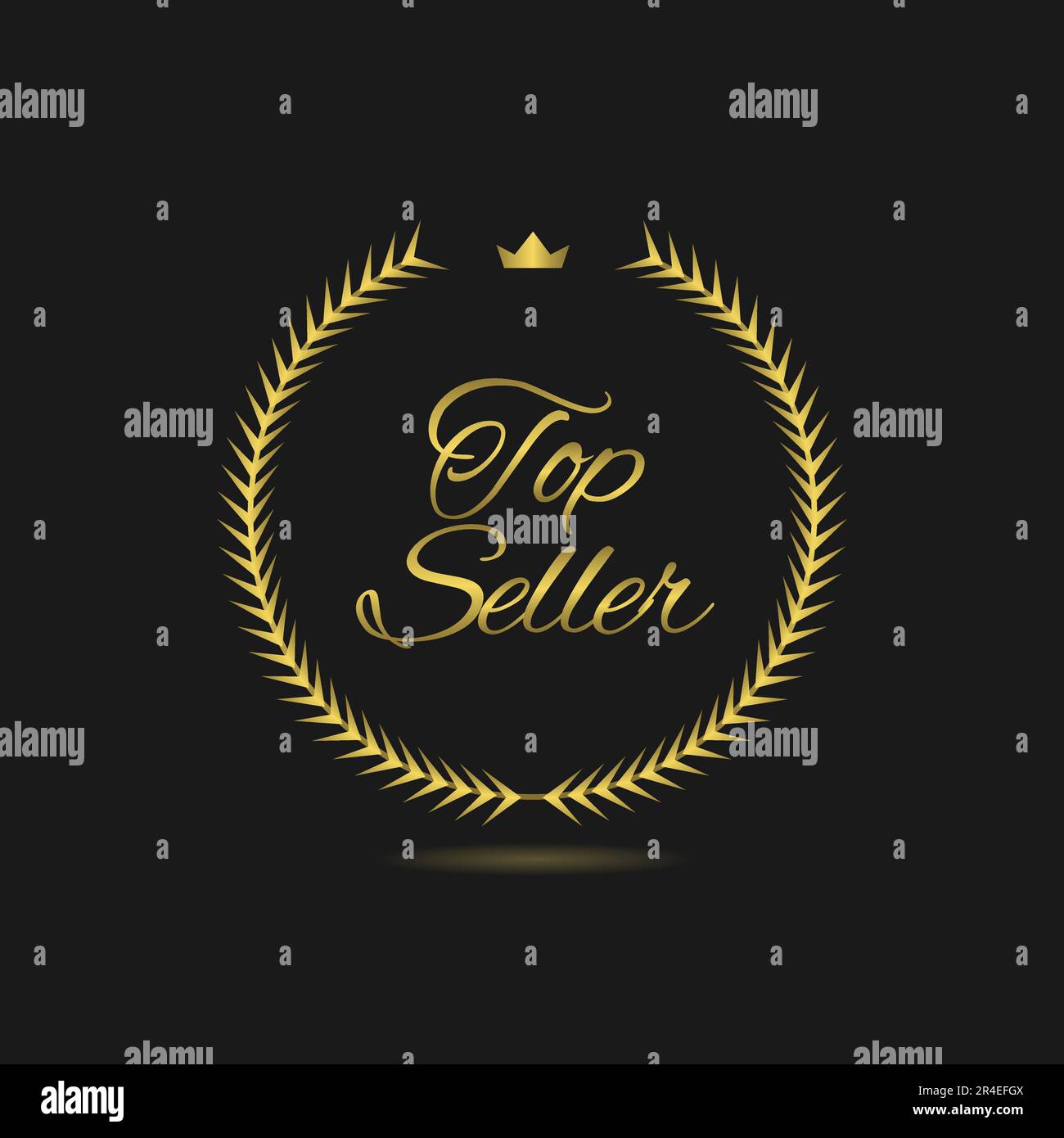 Top seller golden laurel wreath vector label Stock Vector Image & Art ...