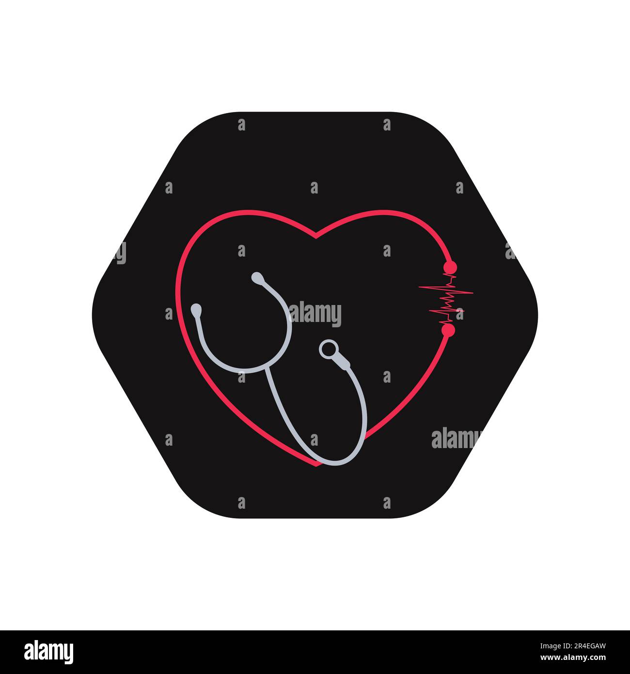 Stethoscope icon. Medical and health care sign. Vector illustration ...
