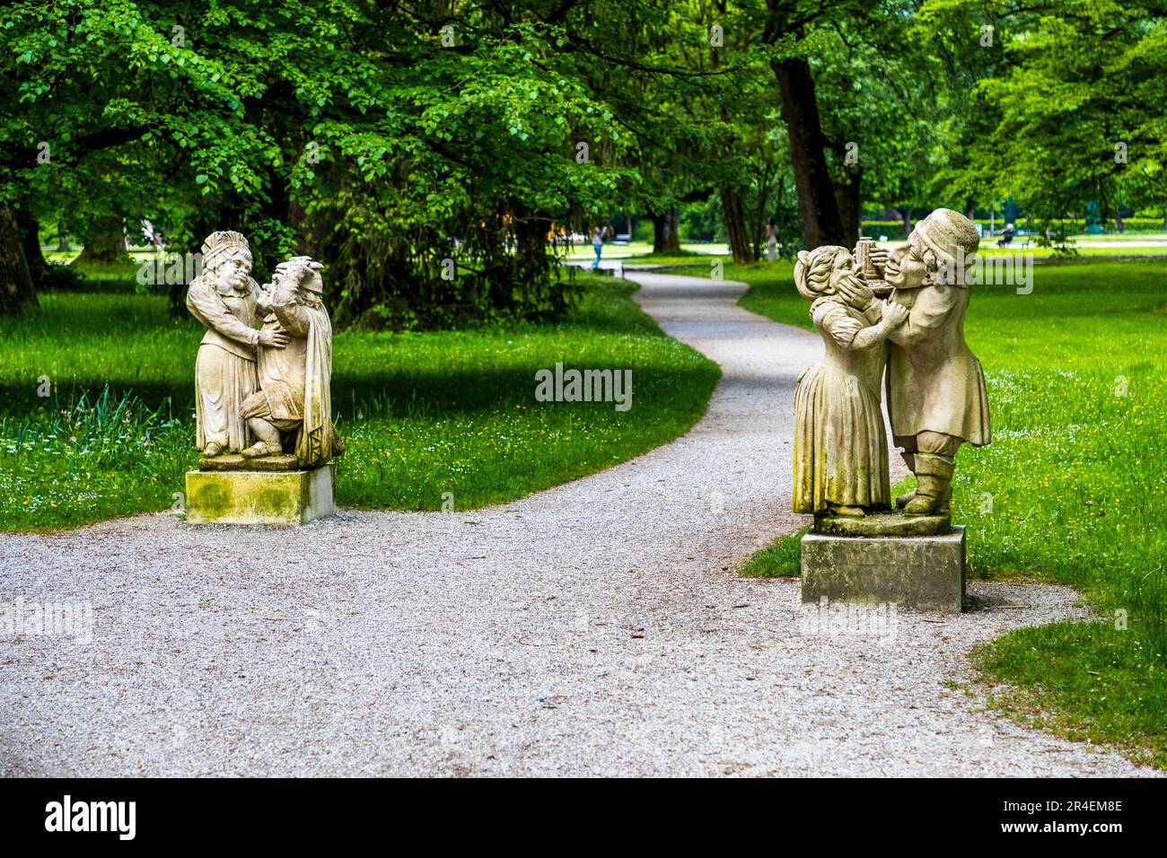 Sculptures in the park of Hellbrunn Palace in Salzburg, Austria Stock Photo
