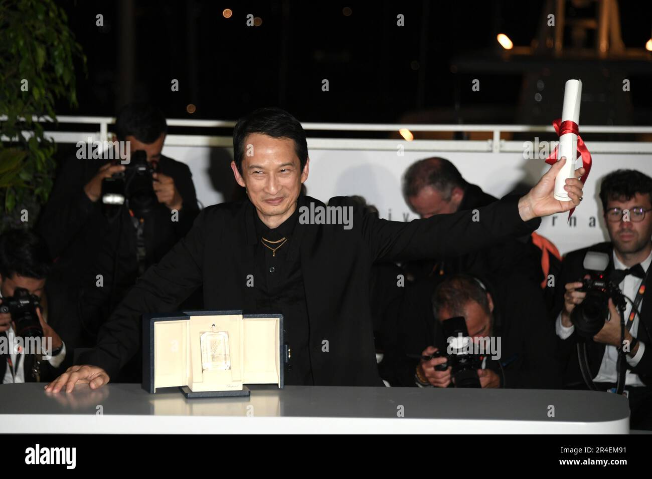 Cannes, . 27th May, 2023. 76th Cannes Film Festival 2023, Photocall Palmares. Pictured Tran Anh Cannes, . 27th May, 2023. 76th Cannes Film Festival 2023, Photocall Palmares. Pictured Tran Anh