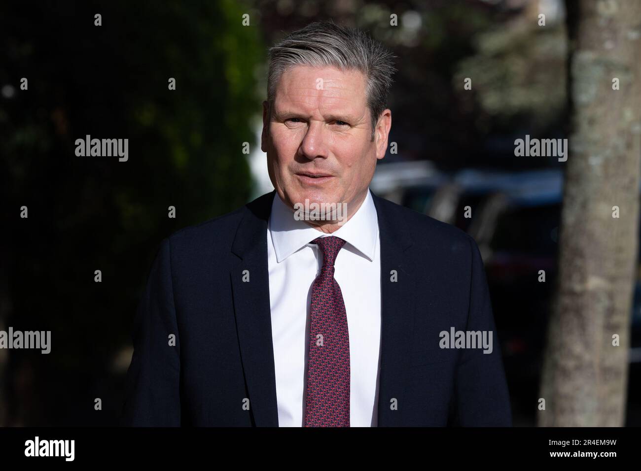 London, UK. 24th May, 2023. Leader of the Labour Party Keir Starmer, leaves his home in London, to attend Parliament for Prime Minister's Questions. (Photo by Tejas Sandhu/SOPA Images/Sipa USA) Credit: Sipa USA/Alamy Live News Stock Photo