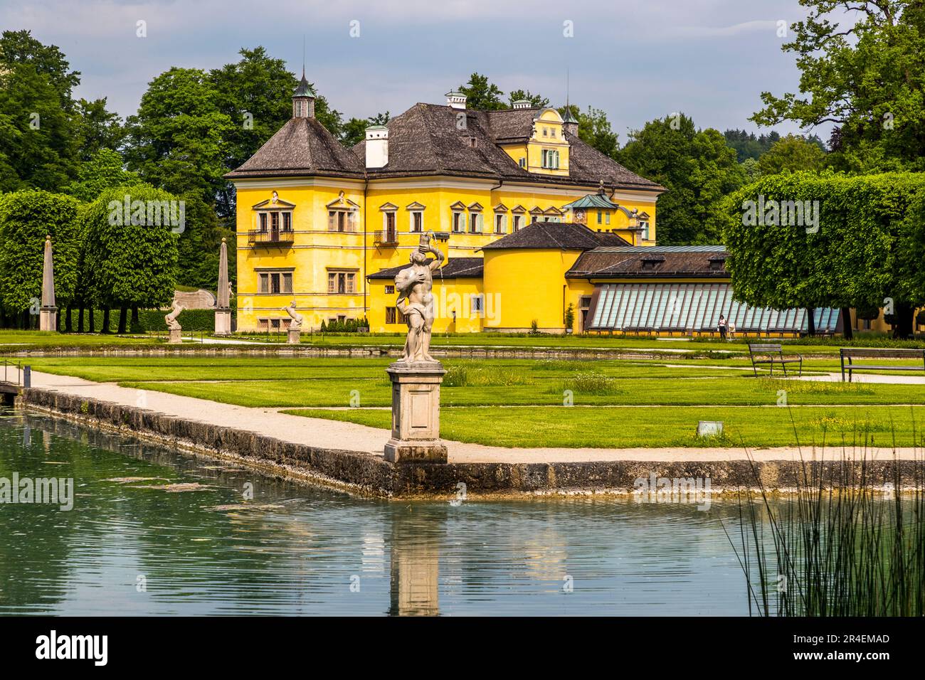 Hellbrunn Palace and Park in Salzburg, Austria Stock Photo