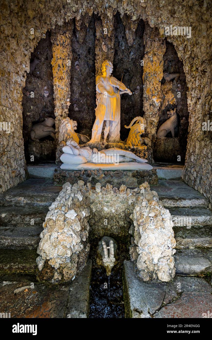 Orpheus Grotto at the Water Games at Hellbrunn Palace in Salzburg, Austria Stock Photo