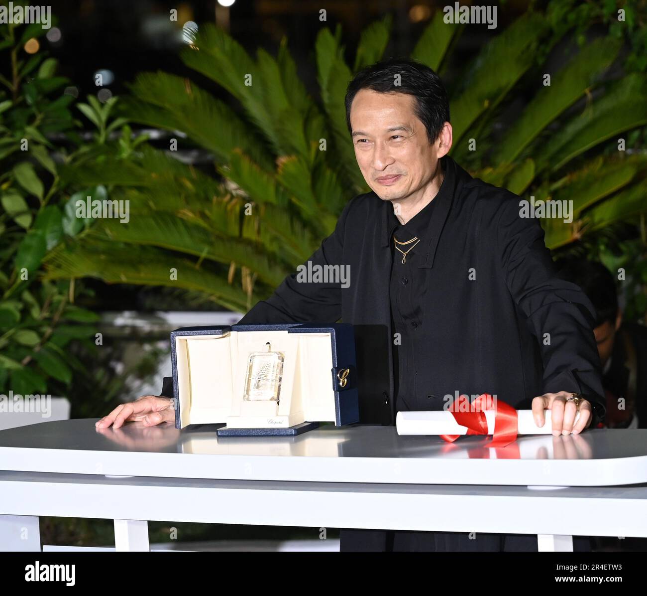 Cannes, France. 27th May, 2023. CANNES, FRANCE. May 27, 2023 Tran Anh Hung, Best Director Award Cannes, France. 27th May, 2023. CANNES, FRANCE. May 27, 2023 Tran Anh Hung, Best Director Award