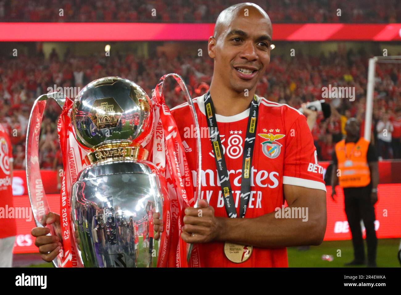 Lisboa, Portugal. 27th May, 2023. João Mário with the Liga