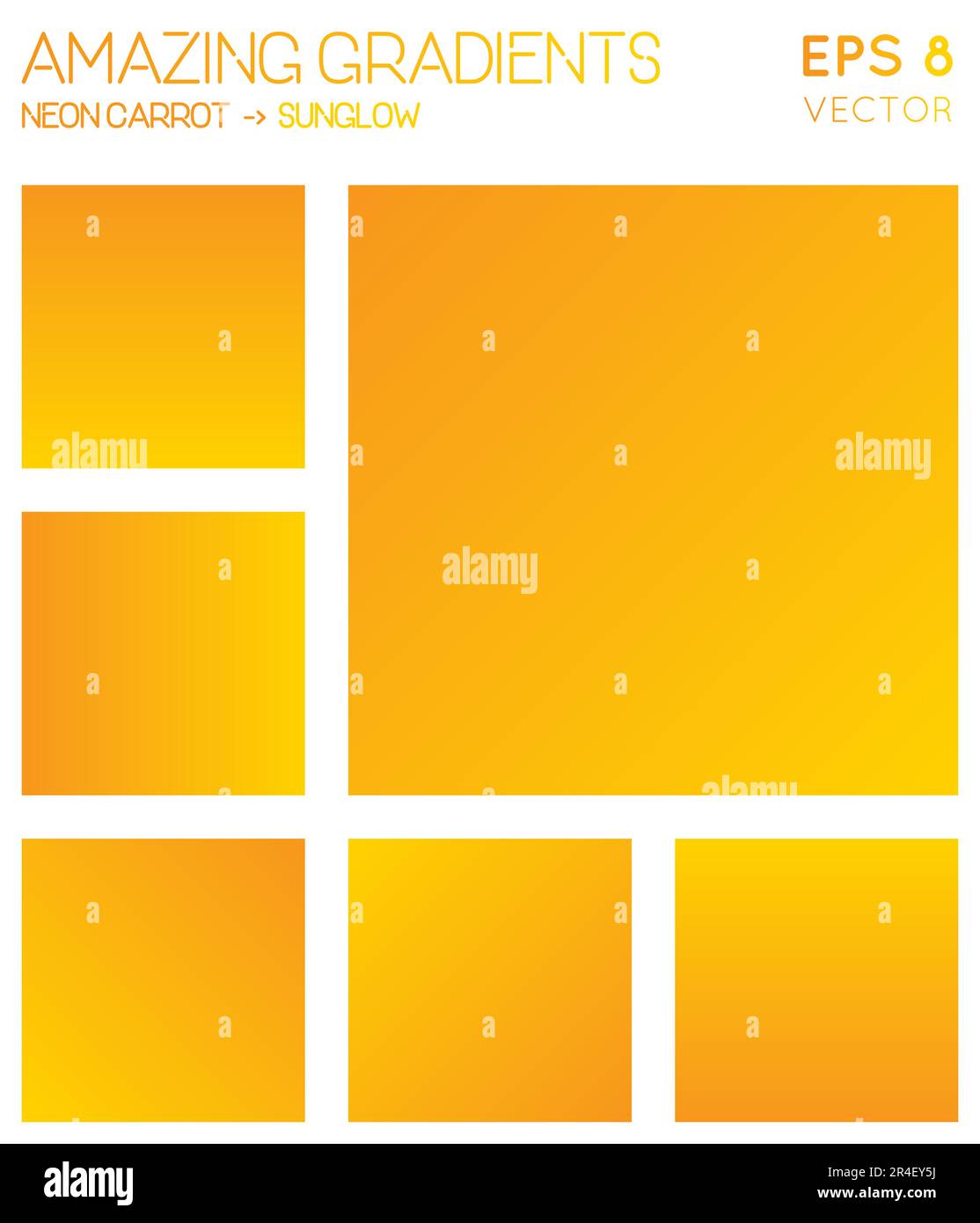 Colorful gradients in neon carrot, sunglow color tones. Admirable ...