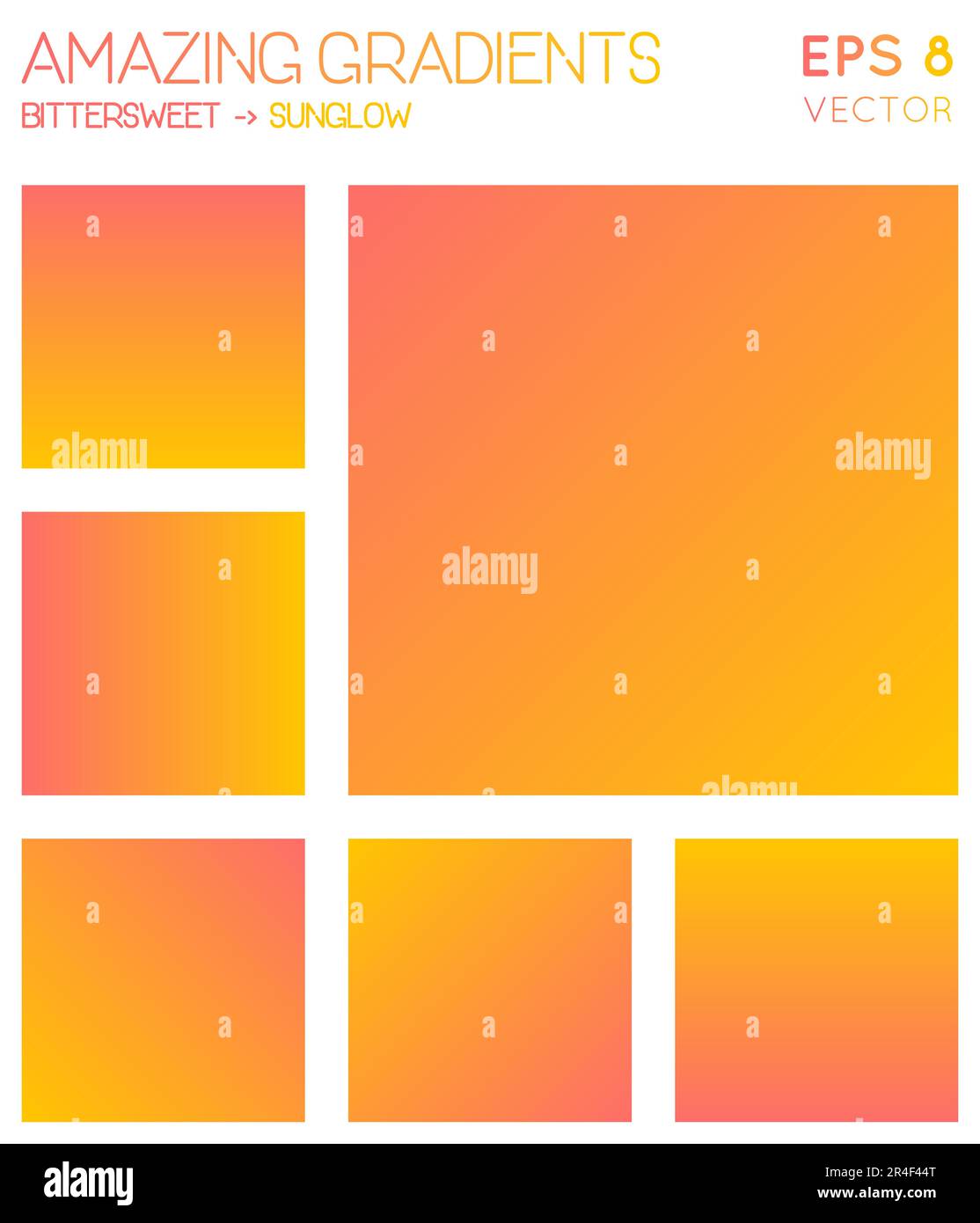 Colorful gradients in bittersweet, sunglow color tones. Alive gradient ...