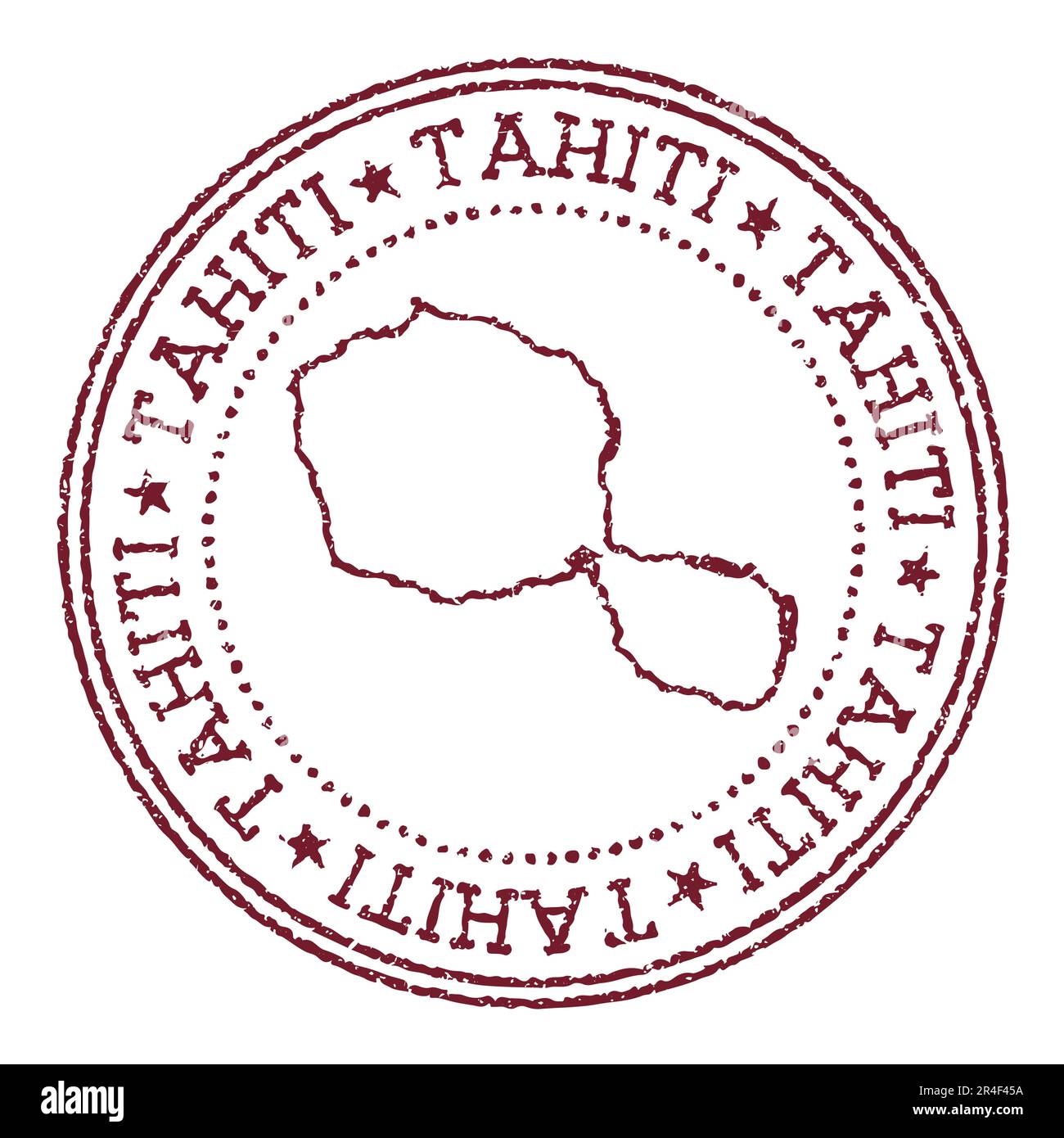 Tahiti round rubber stamp with island map. Vintage red passport stamp with  circular text and stars, vector illustration Stock Vector Image & Art -  Alamy