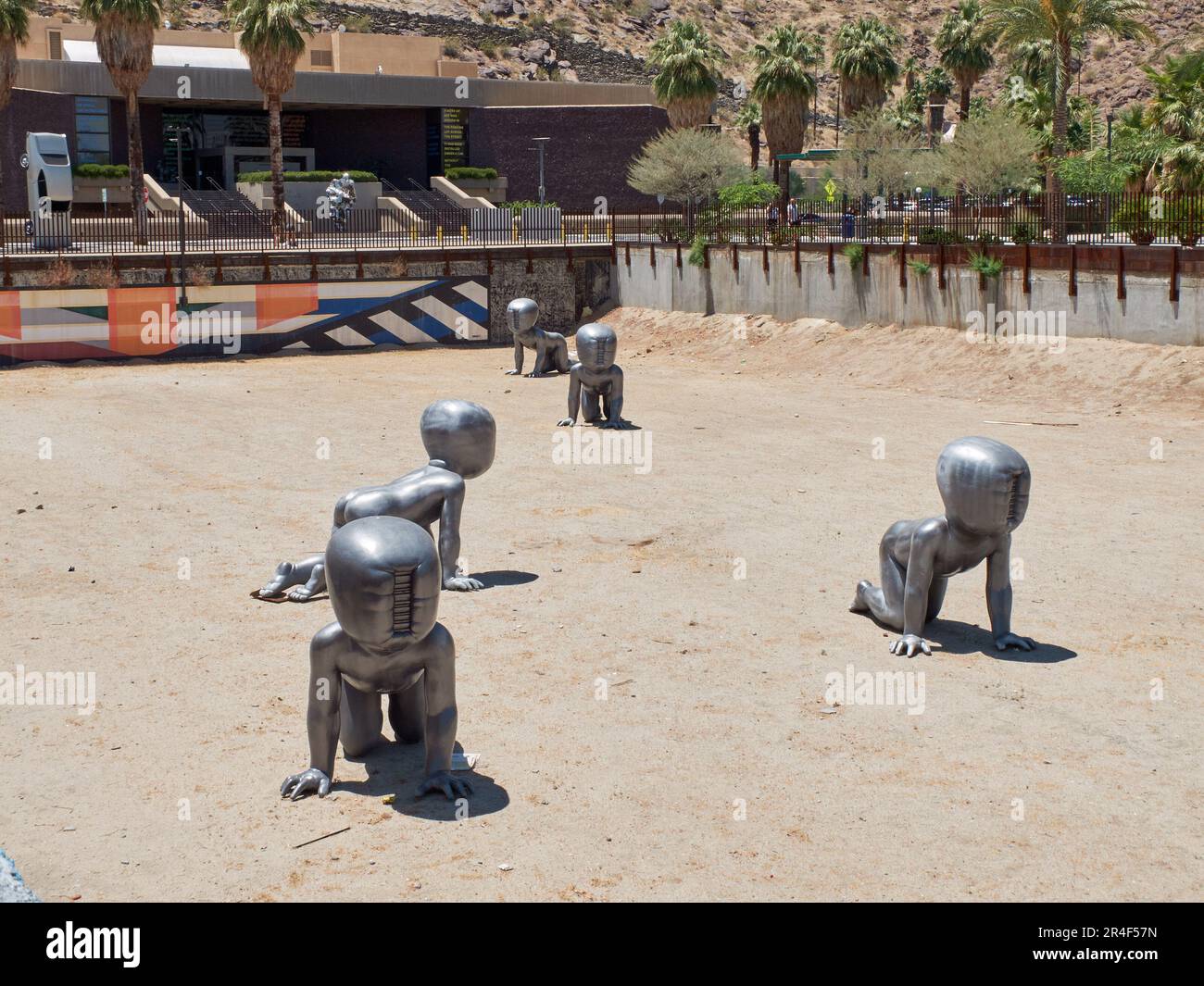Palm Springs, California, USA. 26th May, 2023. The Palm Springs Babies sculpture exhibit by