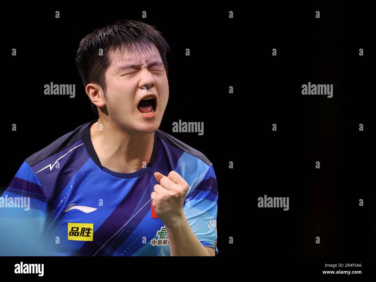 FAN Zhendong of China competes during men's singles semifinal match