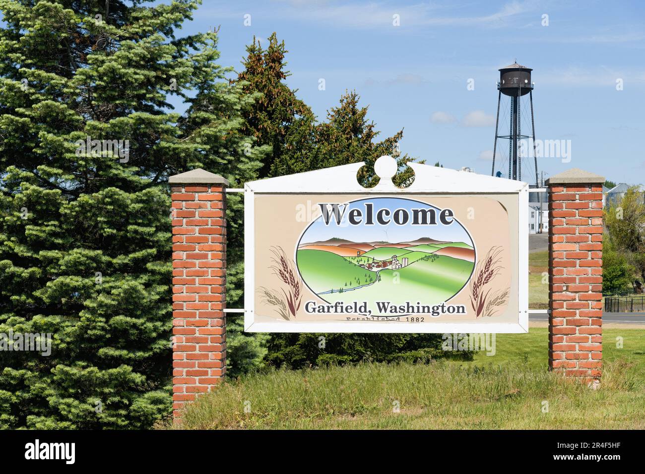 Garfield, WA, USA May 23, 2023; sign to Garfield Washington