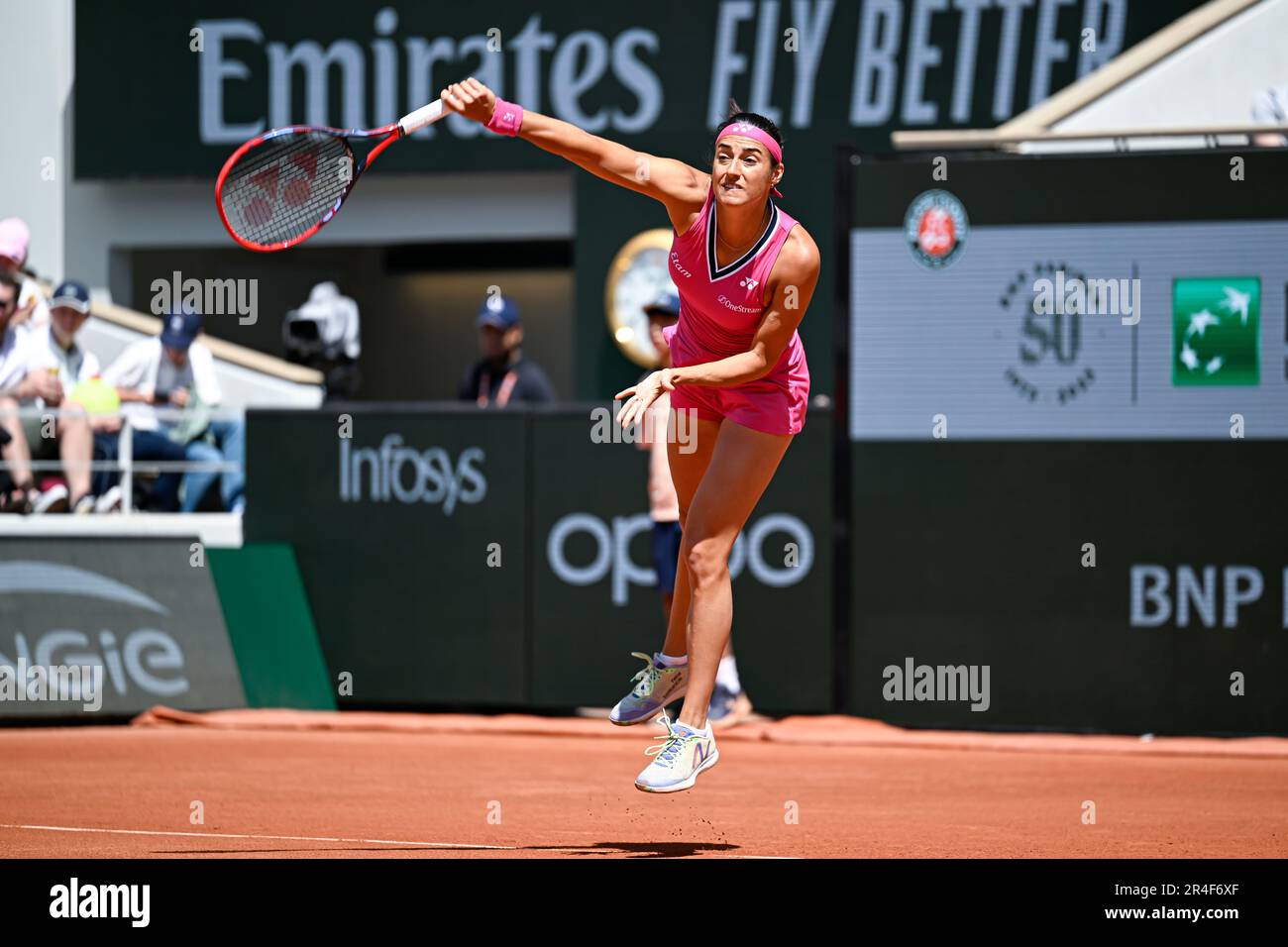 Paris, France. 27th May, 2023. Caroline Garcia during the French Open, Grand Slam tennis tournament on May 27, 2023 at Roland-Garros stadium in Paris, France. Credit: Victor Joly/Alamy Live News Stock Photo