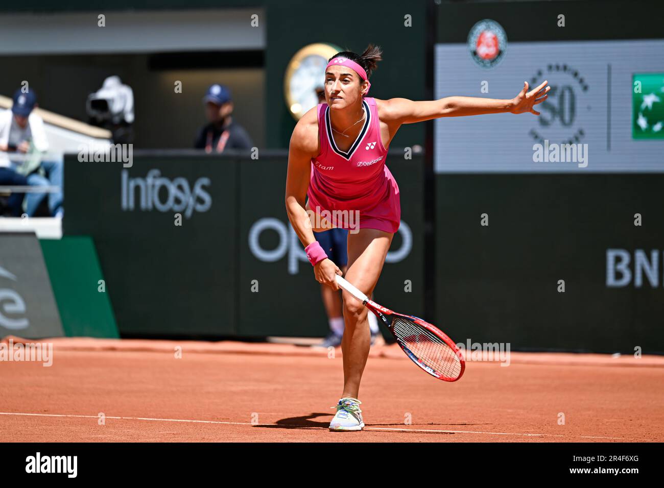Paris, France. 27th May, 2023. Caroline Garcia during the French Open, Grand Slam tennis tournament on May 27, 2023 at Roland-Garros stadium in Paris, France. Credit: Victor Joly/Alamy Live News Stock Photo