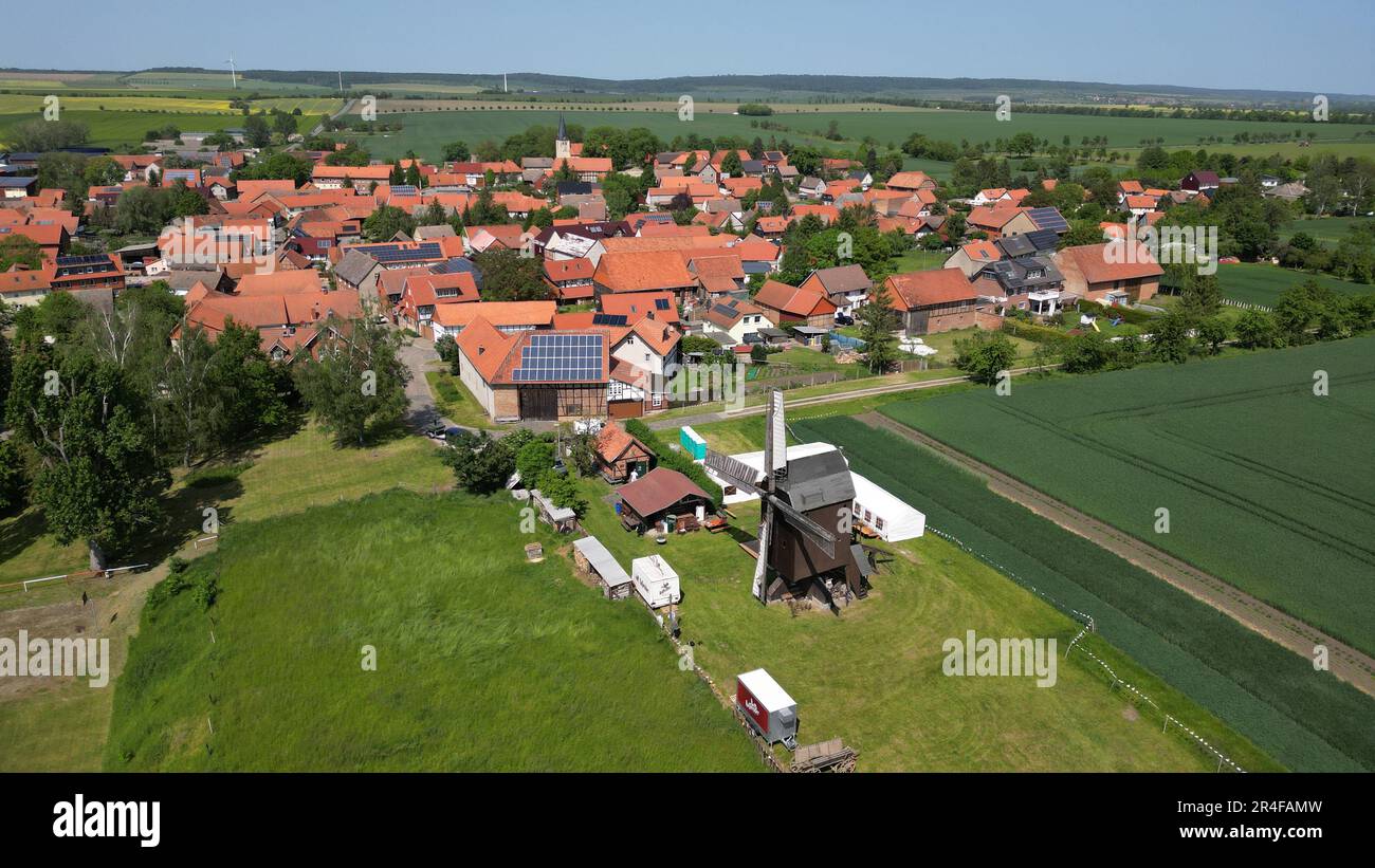 Danstedt, Germany. 26th May, 2023. View of the Bockwindmühle in ...