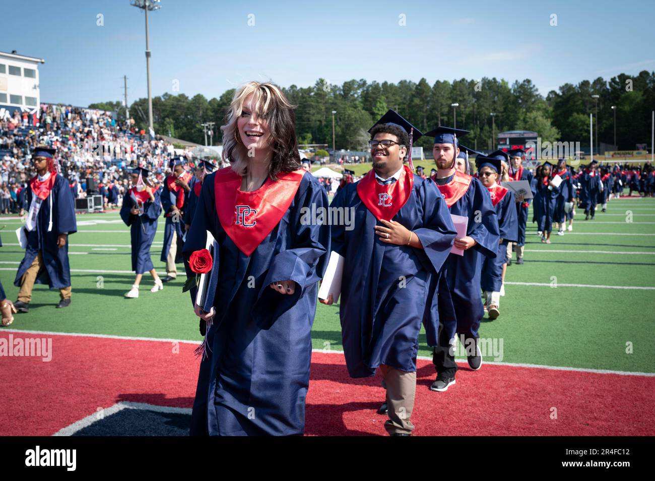Dallas, USA. 27th May, 2023. KaiLynn Diamond, 18, celebrates