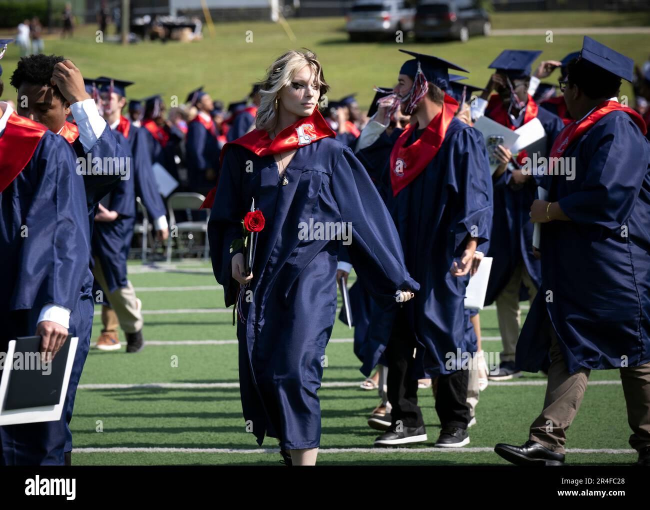 Dallas, USA. 27th May, 2023. KaiLynn Diamond, 18, celebrates