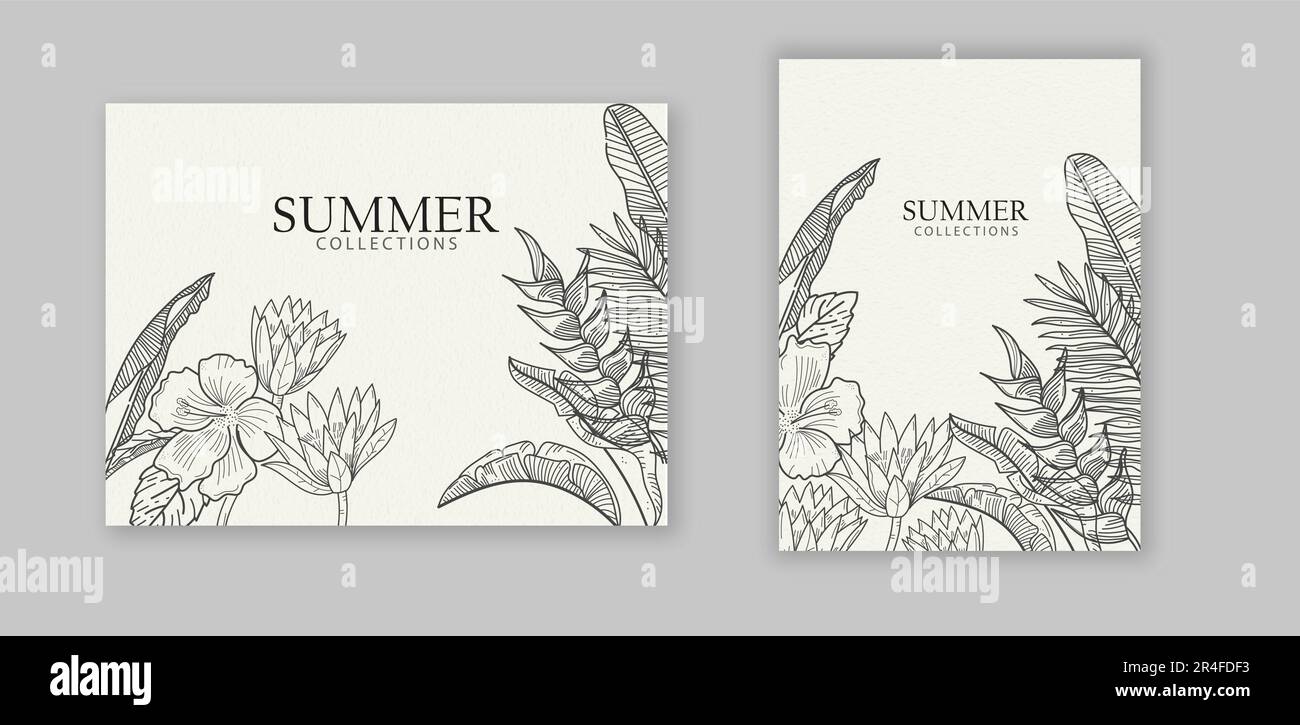Summer background floral vector Stock Vector Image & Art - Alamy
