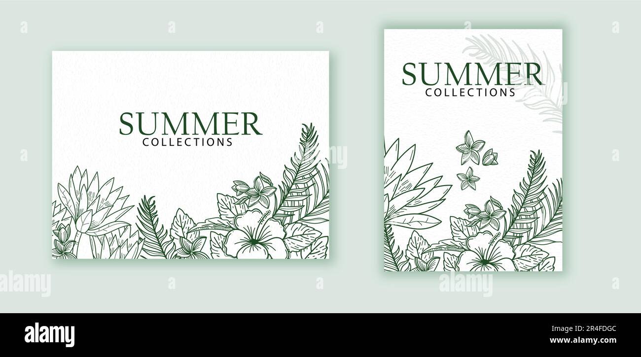 Summer background floral vector Stock Vector Image & Art - Alamy