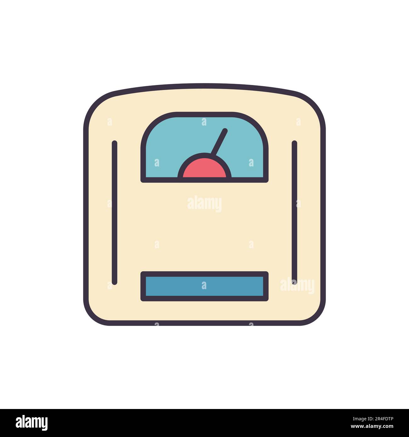 Scales related vector line icon. Isolated on white background. Vector ...