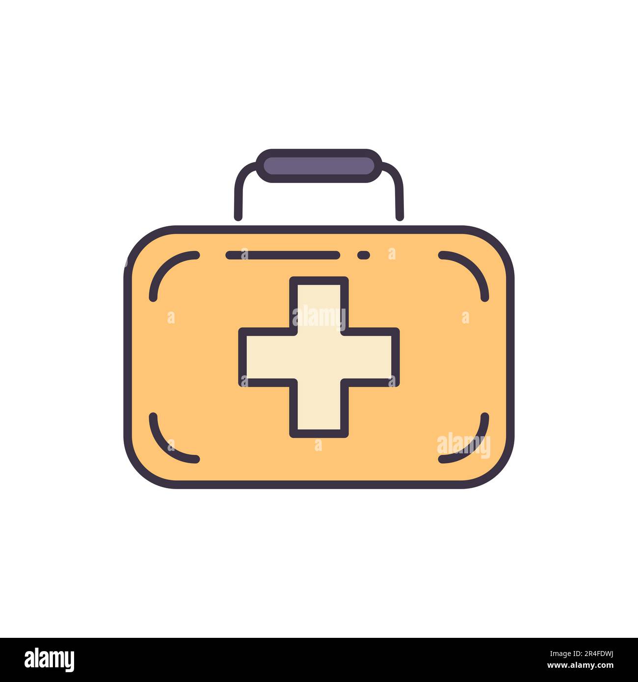 First Aid Kit related vector line icon. Isolated on white background ...