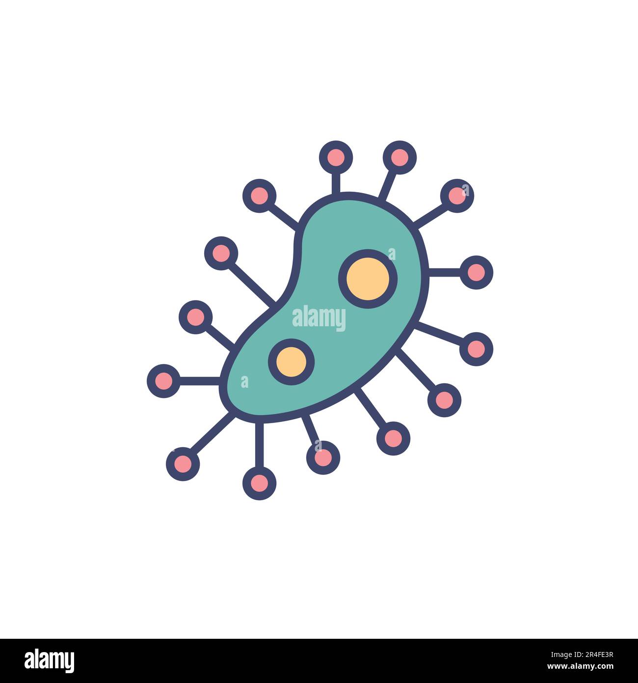 Vector bacteria icon design hi-res stock photography and images - Alamy