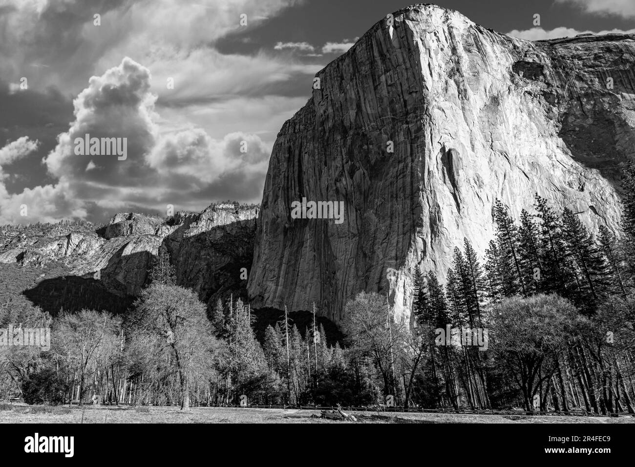 El Capitan in Springtime in Yosemite National Park Stock Photo