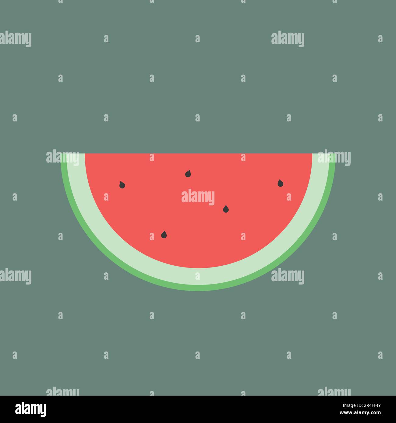 Watermelon flat icon vector. summer Stock Vector