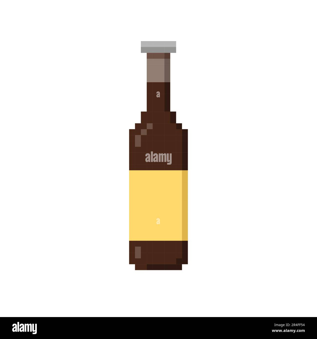 Flat icon of Beer Bottle. Pixel 8bit style Stock Vector Image & Art Alamy