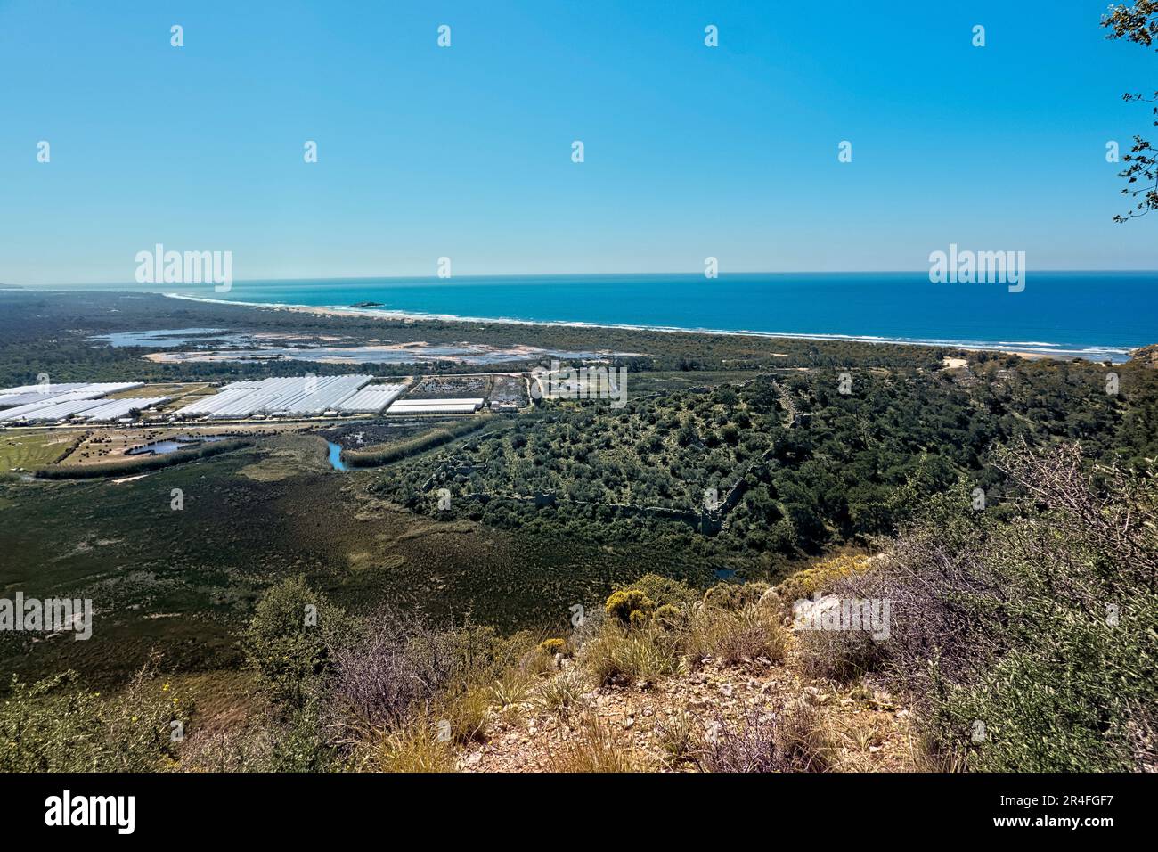 karadere View of the Pydnae (Pydnai) ruins and Patara Beach on the Lycian Way,  Karadere, Turkey Stock Photo - Alamy