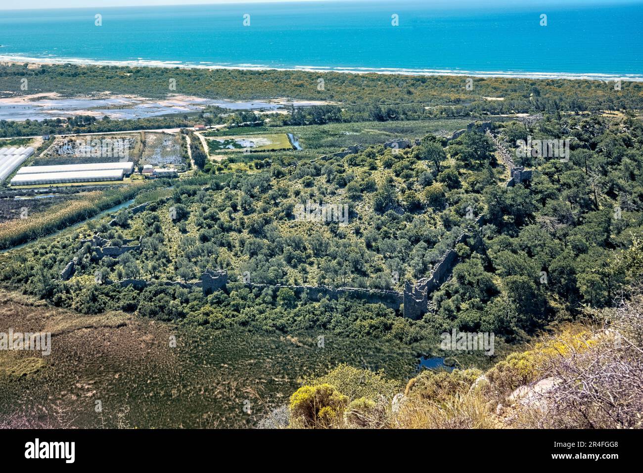 karadere View of the Pydnae (Pydnai) ruins and Patara Beach on the Lycian Way,  Karadere, Turkey Stock Photo - Alamy