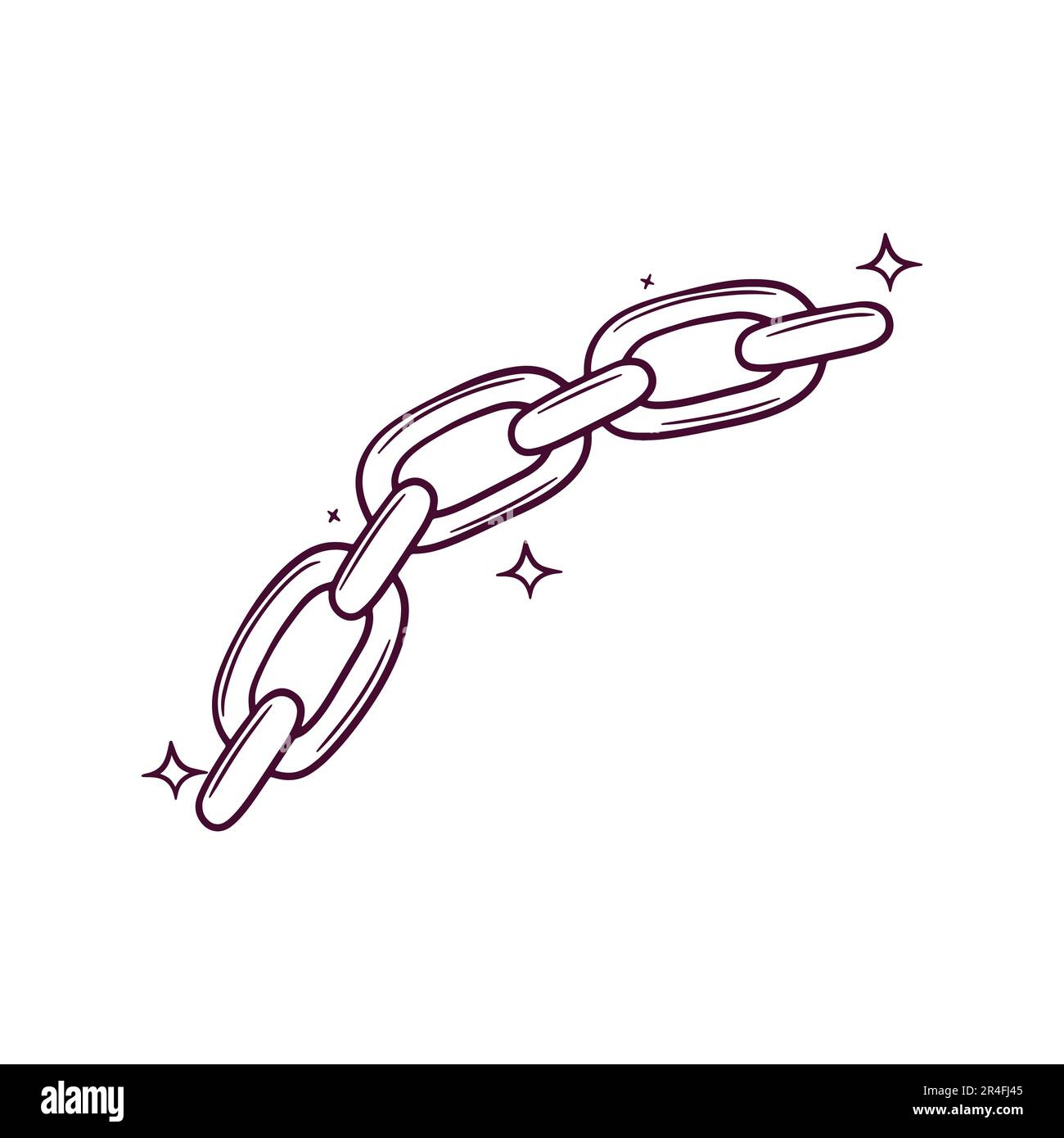 Hand Drawn Chain. Doodle Vector Sketch Illustration Stock Vector Image