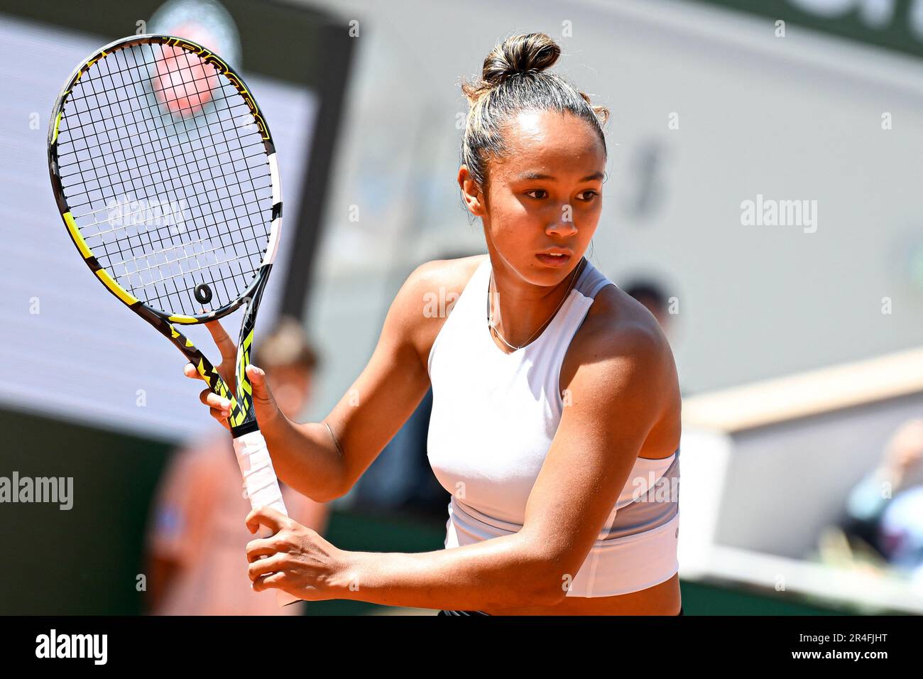 Leylah Annie Fernandez during the French Open, Grand Slam tennis