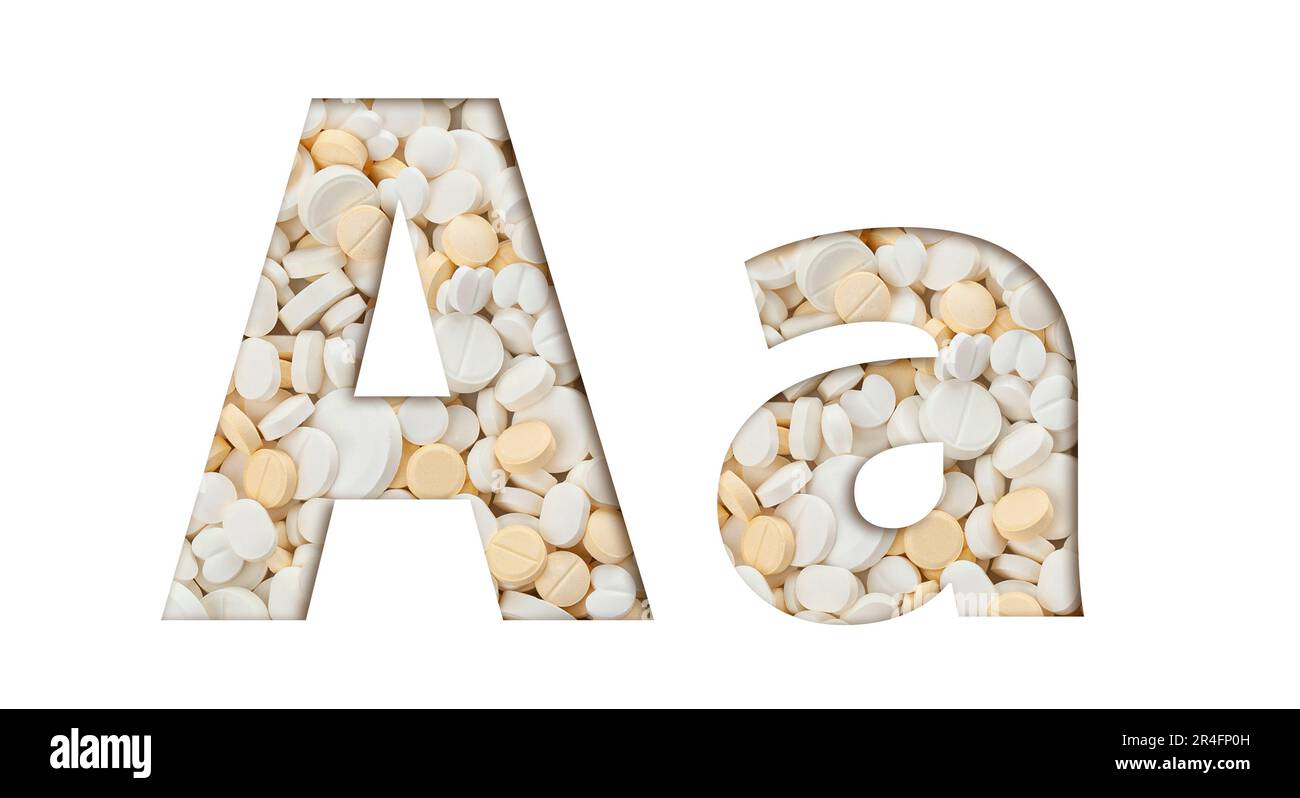 Number 1234567890 of alphabet made of tablets of medicines, supplements or  vitamins. Typeface from pills for drugstore Stock Photo - Alamy