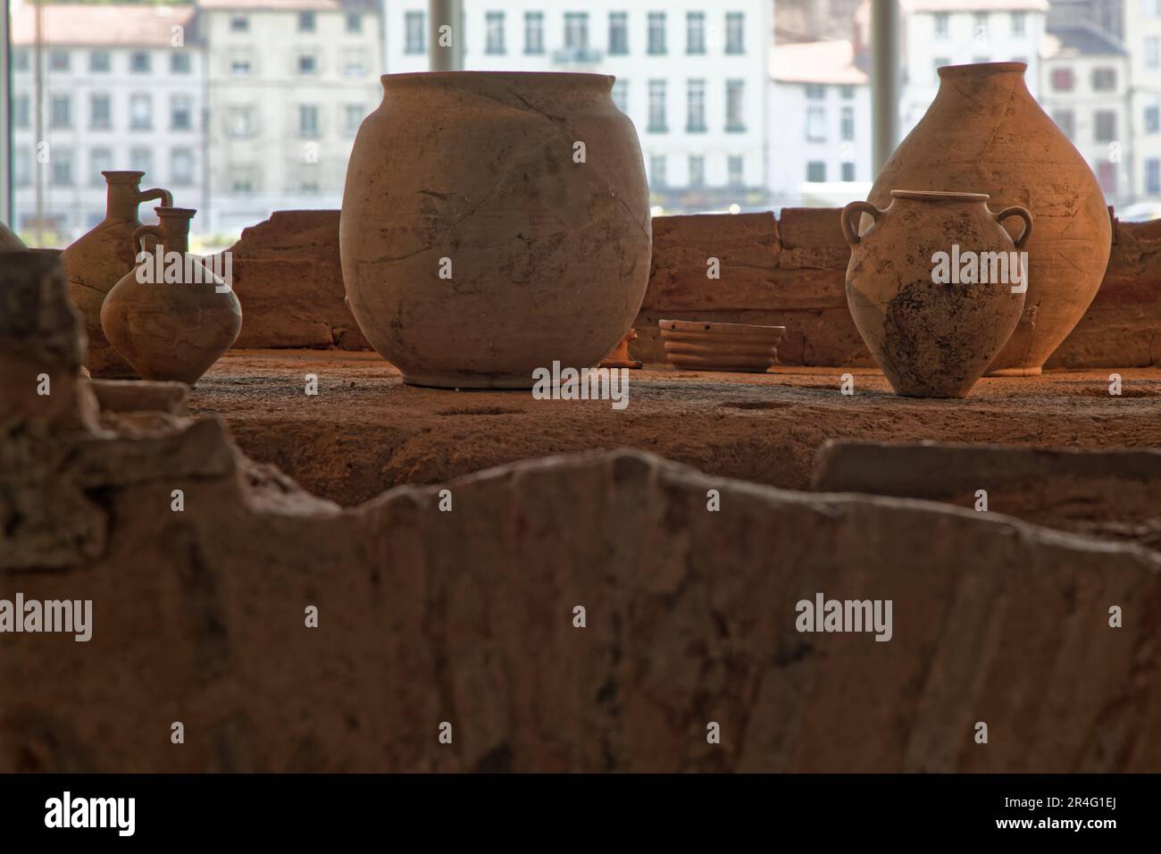 STROMAINENGAL, FRANCE, May 26, 2023 Some galloroman vases found