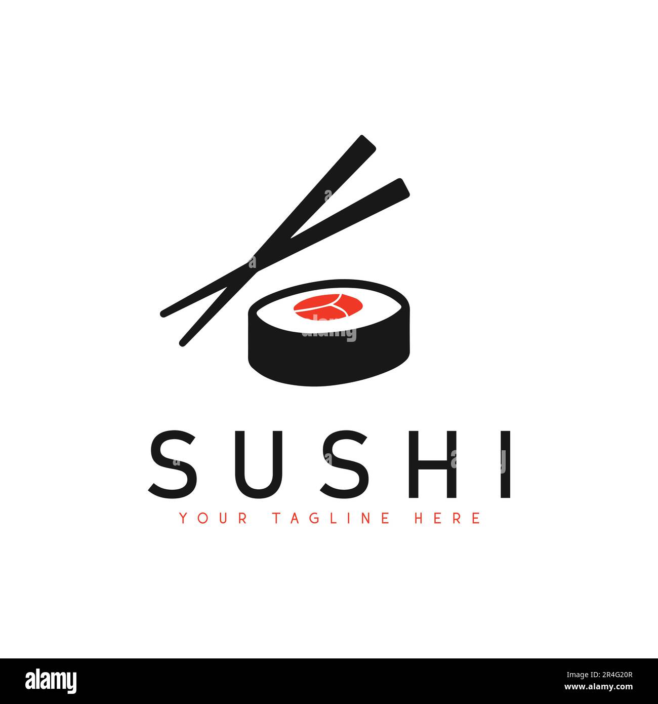 Sushi Logo Design Sea Food Logo Stock Vector