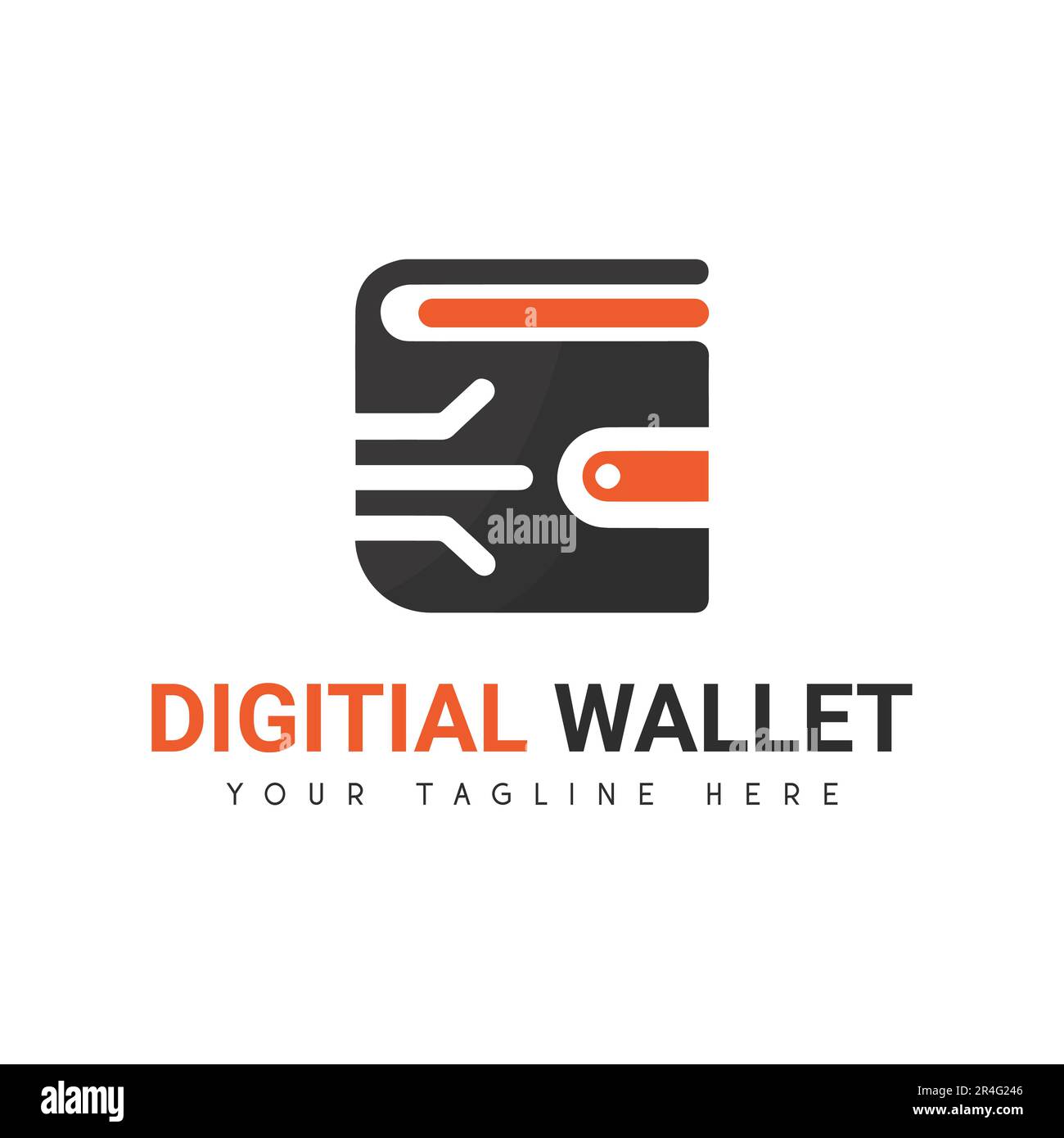 Digital wallet logo design online payment logo stock vector image art
