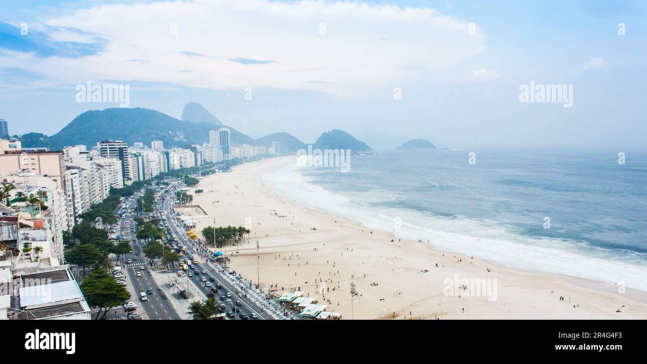 Brazil, Rio de Janeiro. The famous beach of Copacabana Stock Photo - Alamy