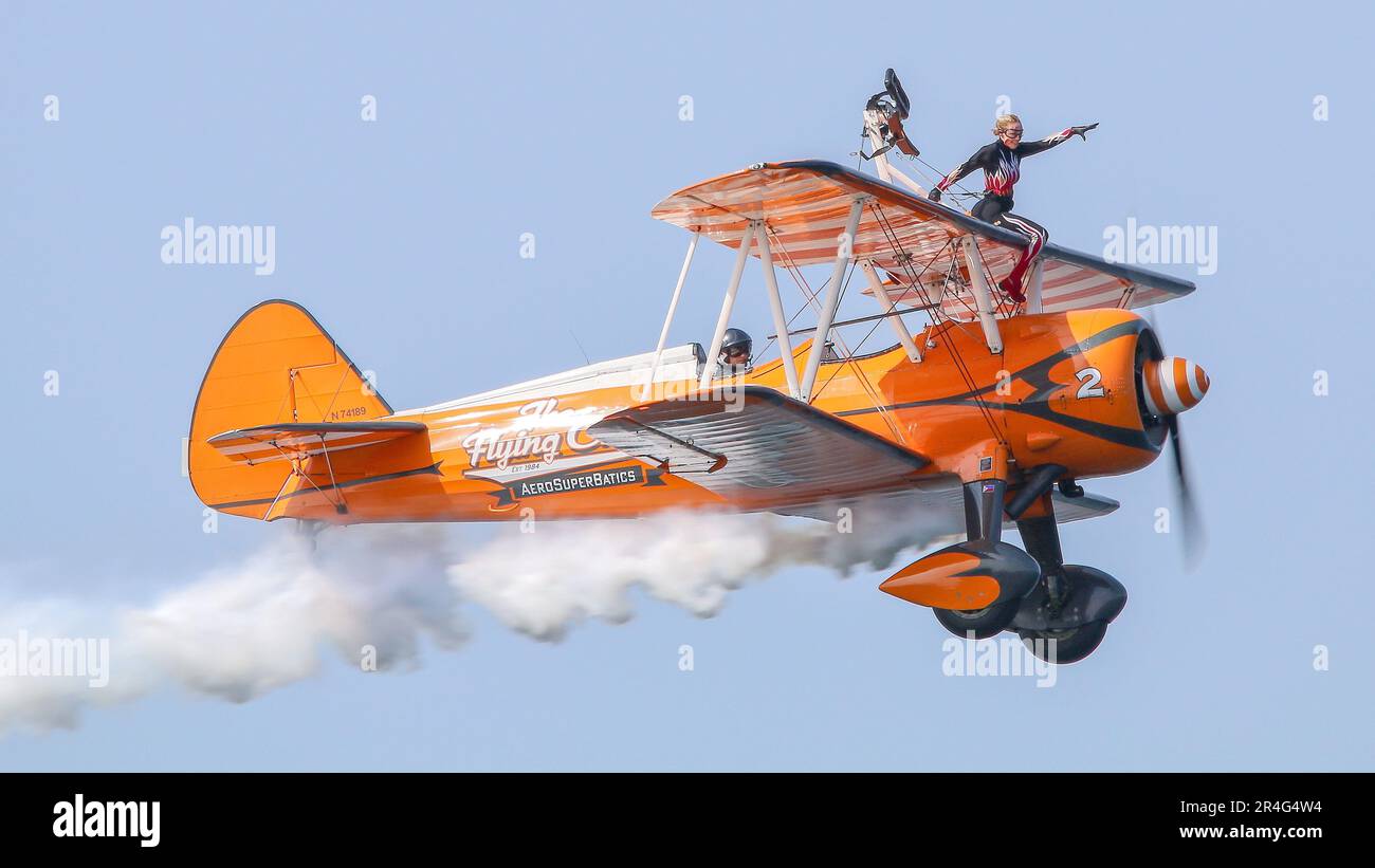 Bangor Sea Festival Wingwalkers Stock Photo Alamy