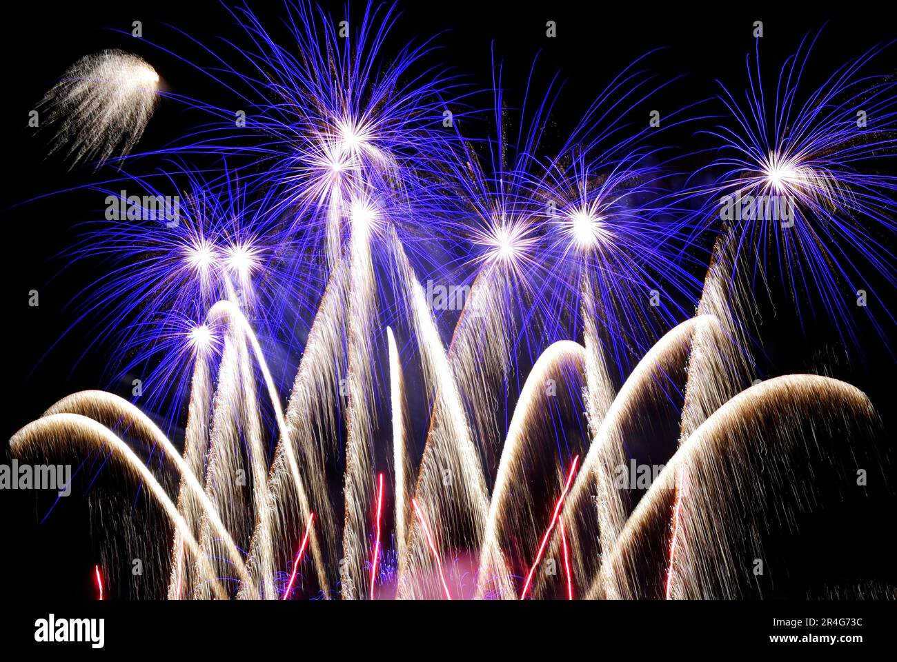 Fireworks display in the night Stock Photo - Alamy