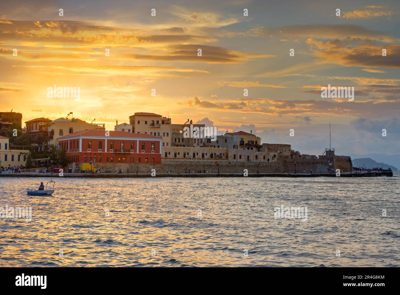 venetian-harbor-of-chania-in-the-evening-light-hi-res-stock-photography