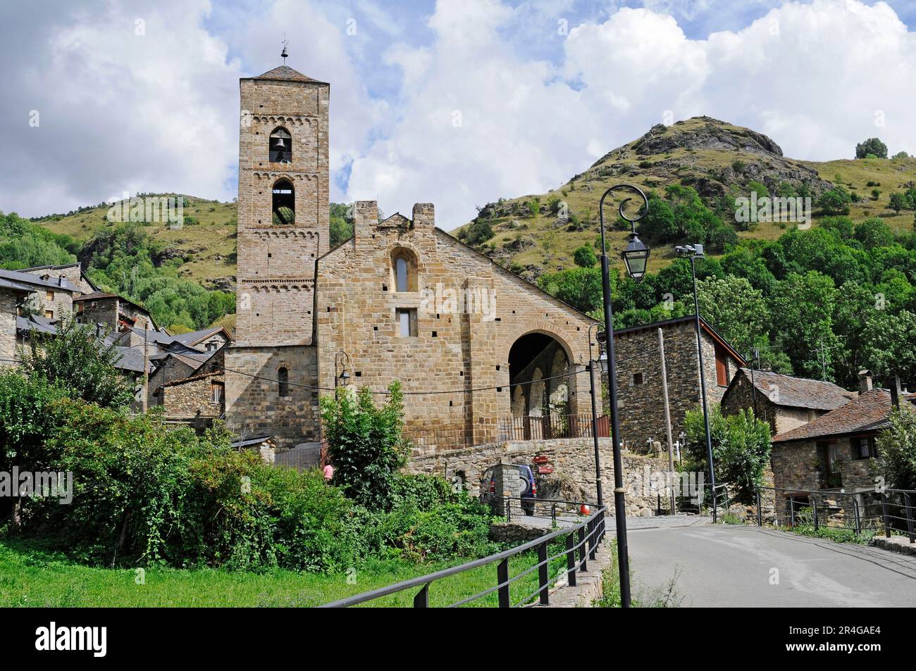 Nativitat de Durro, Romanesque church, Durro, valley La Vall de Boi, Pyrenees, province LLeida, Catalonia, Spain Stock Photo