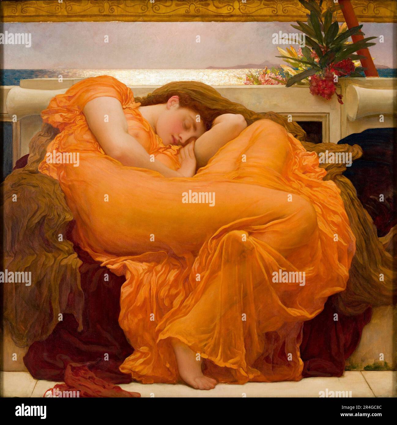 Flaming June.  Frederic Lord Leighton.  1895. Stock Photo