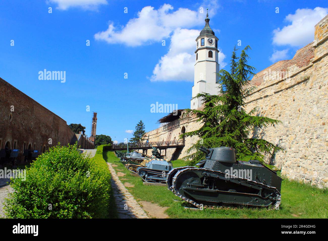 Clock Tower, Tanks, Kalemegdan Park, Belgrade, Military Museum, Clock