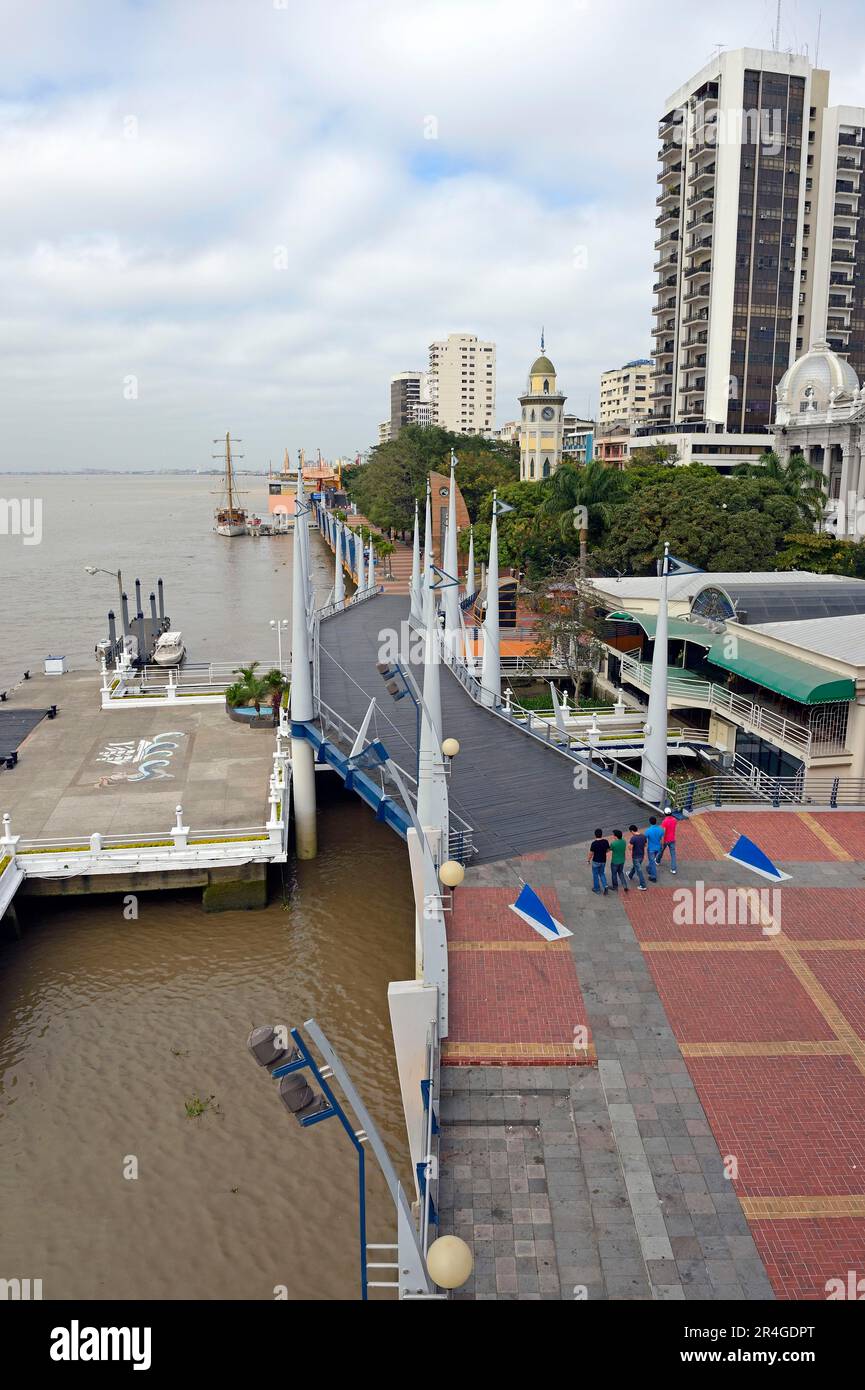 Waterfront, Malecon Park, Rio Guayas, Guayaquil, Guayas Province, Ecuador Stock Photo Alamy